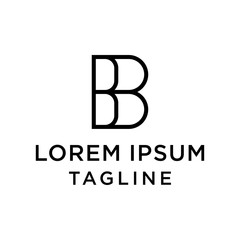 Fototapete - initial letter logo BB logo template