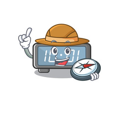 Sticker - Explorer digital clock cartoon in character shape