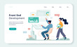 Frontend development web banner concept. Website interface