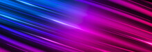 Abstract Neon Background, Blue And Pink Color, Dynamic Background With Thin Lines.