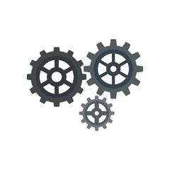 Poster - Gear cog icon. Flat illustration of gear cog vector icon for web design