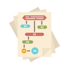 Poster - paper workflow icon. flat illustration of paper workflow vector icon for web design