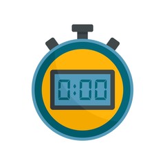 Canvas Print - Sport stopwatch icon. Flat illustration of sport stopwatch vector icon for web design