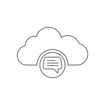 Speech bubble icon, Cloud symbol