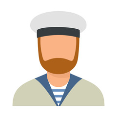Poster - sailor avatar icon. flat illustration of sailor avatar vector icon for web design