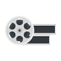 Sticker - Film metal roll icon. Flat illustration of film metal roll vector icon for web design