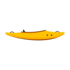 Poster - plastic kayak icon. flat illustration of plastic kayak vector icon for web design