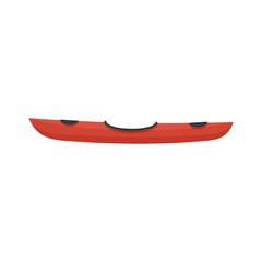 Poster - Side view kayak icon. Flat illustration of side view kayak vector icon for web design