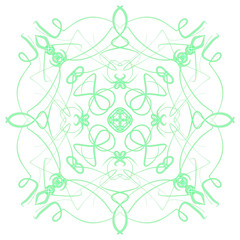 Wall Mural - DIGITAL PRINT OF MANDALA ORNAMENT SHAPE