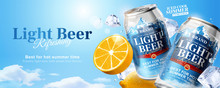 Iced Cool Light Beer Banner Ads