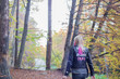 © Adriana Nikolova - Outdoor autumn portrait of beautiful young woman with pink hair