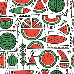 Sticker - Watermelon collection, seamless pattern for your design