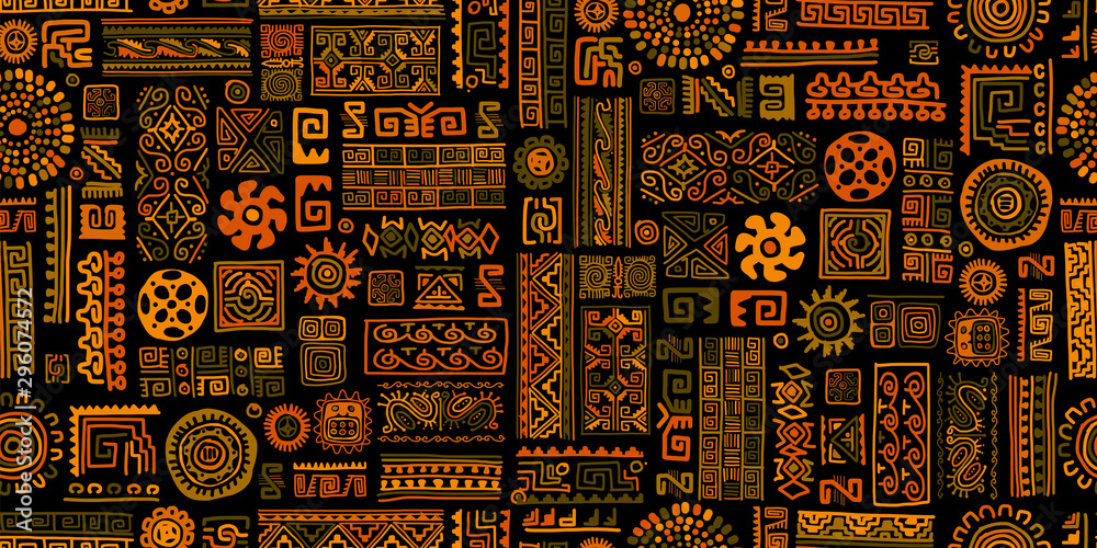 Ethnic handmade ornament, seamless pattern Stock Vector | Adobe Stock