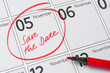 Save the Date written on a calendar - November 5