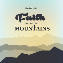 Bible quote design with landscape