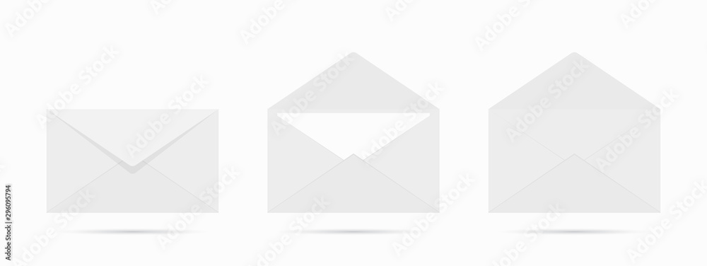 Vector mail envelope on white background Stock Vector | Adobe Stock