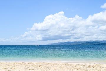 Beach of caribbean island cayo levantado