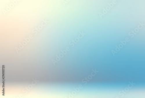 Fotomural 3d illustration shiny yellow blue transition