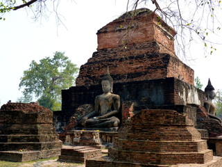 Buddha in World heritage Sukhothai historical park, Thailand