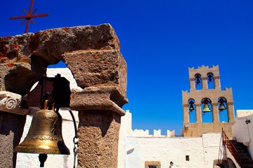 The monastery of St. John the Theologian. Patmos island, Dodecanese islands, Greece.