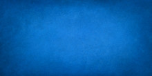 Blue Background Texture, Old Vintage Textured Paper Or Wallpaper With Painted Elegant Solid Blue Color With Dark Black Vignette Border