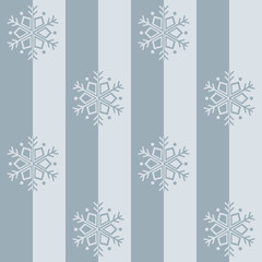 Snowflake, Seamless vector illustration with snowflakes in two colors