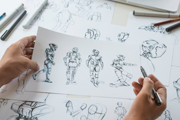 animator designer development designing drawing sketching development creating graphic pose characte