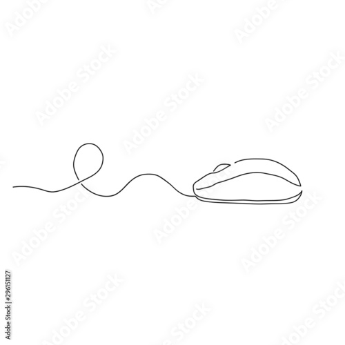 Computer Mouse Line Drawing Vector Illustration Design Technology Objects Collection Buy This Stock Vector And Explore Similar Vectors At Adobe Stock Adobe Stock