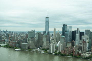 Wall Mural - New York Skyline from above Image, Manhattan architecture photography, aerial view over New York city 