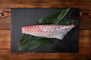 Poster - raw sashimi block of japanese red snapper