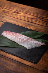 Wall Mural - raw sashimi block of japanese red snapper