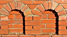 Brick Wall With Arched Niches