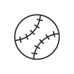 Poster - Isolated ball of baseball flat vector design