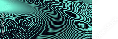 Cuadros en Lienzo Abstract Blue and Green Geometric Pattern with Waves