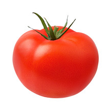 Fresh Tomato Isolated On White Background With Clipping Path