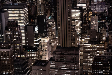 Wall Mural - New York, New York, USA night skyline, view from the Empire State building in Manhattan, night skyline of New York. photography