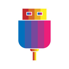 Poster - USB icon design vector full color