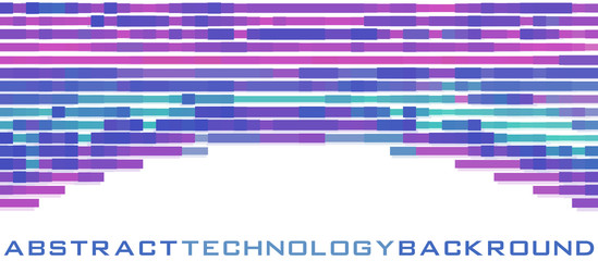 Aufkleber - Techno background with multicolor mosaic on a white. Geometric vector pattern