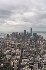 Wall Mural - New York, New York, USA skyline, view from the Empire State building in Manhattan, architecture photography