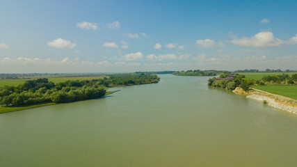 Naklejka na meble Aerial view of Kuban river, Krasnodar Krai, Russia