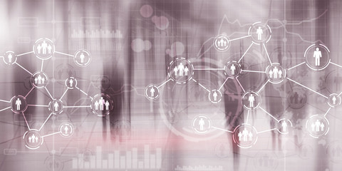 Wall Mural - icon of people with network connections. social media concept.