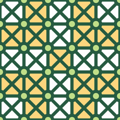 Poster - Ornament Vector seamless pattern. Modern stylish texture. Repeating geometric square grid. Simple graphic design. Trendy hipster sacred geometry