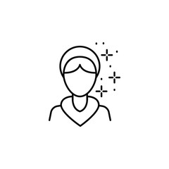 Poster - Woman, avatar, pilgrim icon. Simple line, outline vector of Thanksgiving day icons for ui and ux, website or mobile application