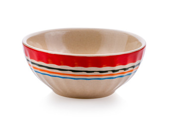 ceramic bowl isolated on white background