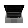 © mrudik - 3D Render Illustration Laptop Mock Up isolated white background