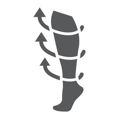 Wall Mural - compression stockings glyph icon, medical and equipment, medicine socks sign, vector graphics, a sol