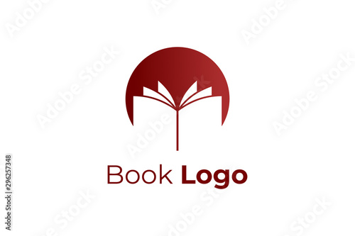 Open Book Logo Education Symbol Paper Icon Vector Illustration Tableau sur Toile