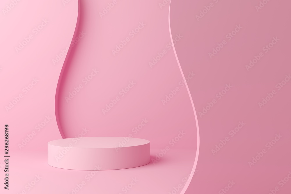 Abstract mock up scene pastel color. geometry shape podium background for product. 3d rendering - obrazy, fototapety, plakaty 