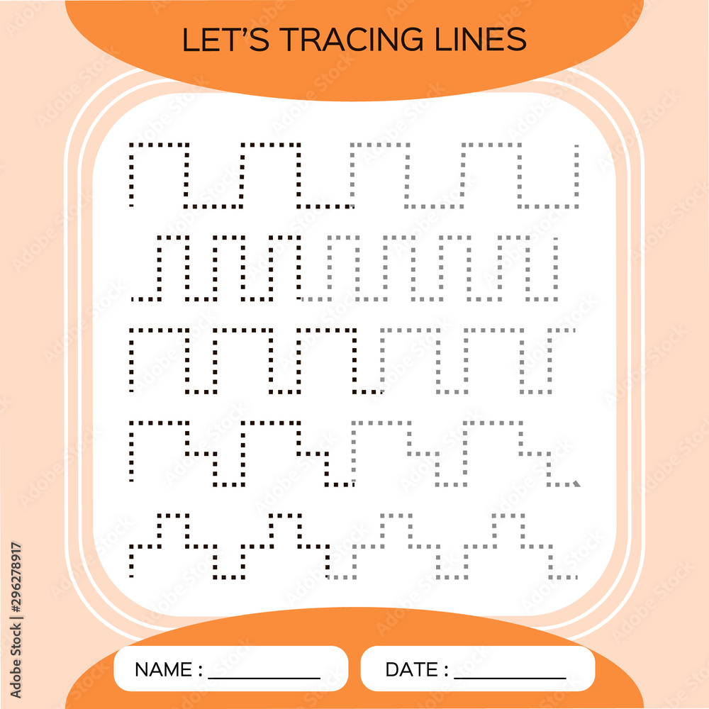 Tracing Lines Activity For Early Years. Preschool worksheet for ...