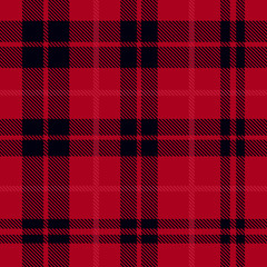 Red plaid pattern vector